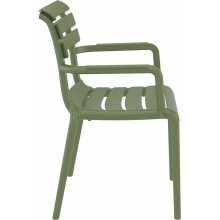 Krzesło ogrodowe z tworzywa Paris oliwkowe Siesta