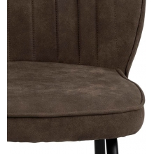 Krzesło tapicerowane Patricia brązowe Actona