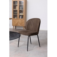 Krzesło tapicerowane Patricia brązowe Actona