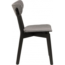 Krzesło drewniane tapicerowane Roxby szary/czarny Actona