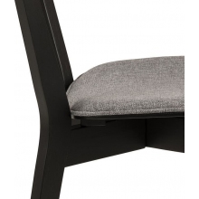 Krzesło drewniane tapicerowane Roxby szary/czarny Actona