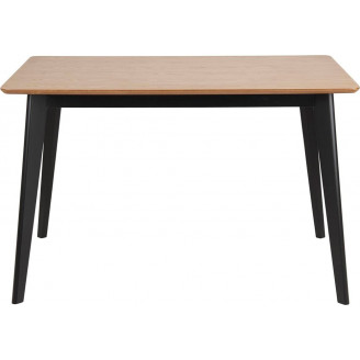 Stół prostokątny loft Roxby 120x80cm naturalny/czarny Actona