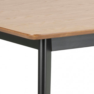 Stół prostokątny loft Roxby 120x80cm naturalny/czarny Actona