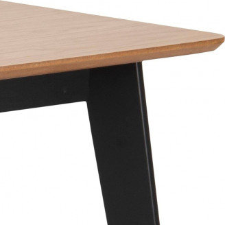 Stół prostokątny loft Roxby 120x80cm naturalny/czarny Actona