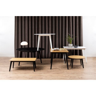 Stół prostokątny loft Roxby 120x80cm naturalny/czarny Actona