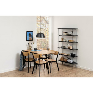 Stół fornirowany rozkładany Roxby 120x80cm dąb naturalny/czarny Actona