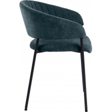 Krzesło tapicerowane muszelka Ann granatowy/czarny Actona