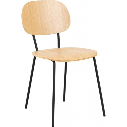 Krzesło drewniane Amira dąb/czarny Actona