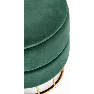 Stylowa Pufa welurowa glamour Minty ciemno zielona Halmar do przedpokoju i salonu.