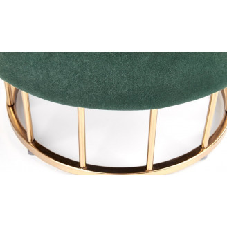 Stylowa Pufa welurowa glamour Minty ciemno zielona Halmar do przedpokoju i salonu.