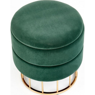 Stylowa Pufa welurowa glamour Minty ciemno zielona Halmar do przedpokoju i salonu.