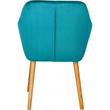 Krzesło welurowe z podłokietnikami Emilia Velvet zielone Actona