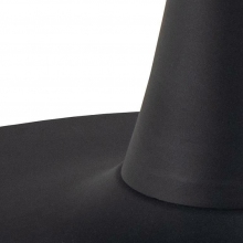 Stół kwadratowy na jednej nodze Malta 90x90cm czarna ceramika / czarny mat Actona