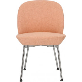 Krzesło tapicerowane Cloe różowy / chrom Intesi 2