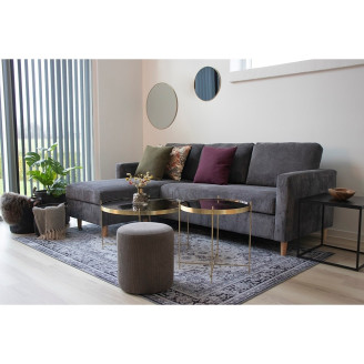 Lustro okrągłe Jersey 60cm złote Intesi