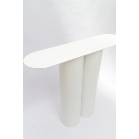 Konsola metalowa z owalnym blatem Object096 100x27cm ecru NG Design 2