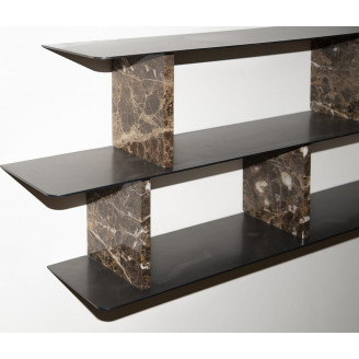 Półka ścienna designerska Object094 102x18cm metal / marmur NG Design