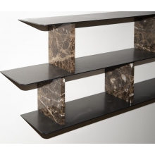 Półka ścienna designerska Object094 102x18cm metal / marmur NG Design