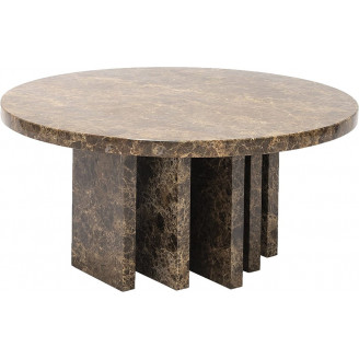 Stolik marmurowy okrągły Object091 80cm brązowy marmur NG Design