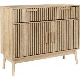 Komoda na nóżkach z lamelami Klaus 100x35cm naturalna Intesi 2
