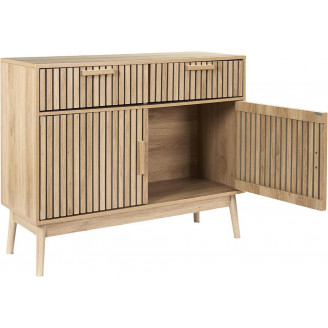 Komoda na nóżkach z lamelami Klaus 100x35cm naturalna Intesi