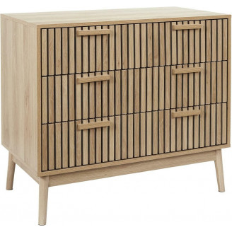 Komoda na nóżkach z lamelami Klaus 90x49cm naturalna Intesi