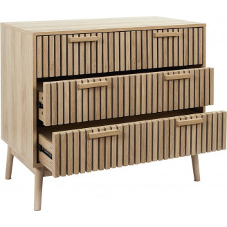 Komoda na nóżkach z lamelami Klaus 90x49cm naturalna Intesi