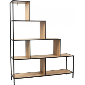 Regał loft na nóżkach Edison 120x30cm naturalny / czarny Intesi 2