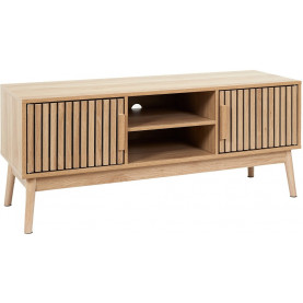 Szafka RTV z lamelami Klaus 117x40cm naturalna Intesi 2