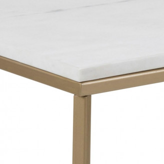 Stolik kawowy Actona Alisma | Marmur i Złoto | Elegancki Design