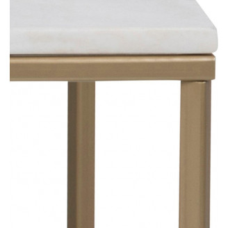 Stolik kawowy Actona Alisma | Marmur i Złoto | Elegancki Design