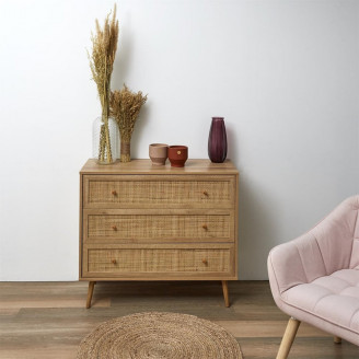 Komoda z szufladami na nóżkach boho Bali 90x39cm Intesi