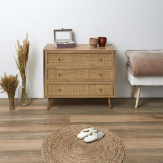 Komoda z szufladami na nóżkach boho Bali 90x39cm Intesi