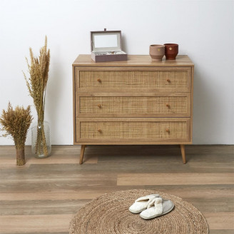 Komoda z szufladami na nóżkach boho Bali 90x39cm Intesi