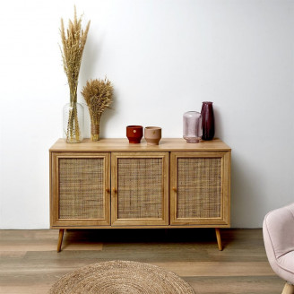 Komoda boho na nóżkach Bali 115x70cm naturalna Intesi