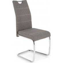 Krzesło tapicerowane nowoczesne na płozie K349 popiel Halmar do jadalni, kuchni i salonu.