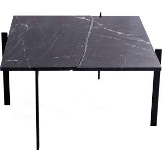 Stolik kwadratowy marmurowy Object019 77 czarny NG Design do salonu