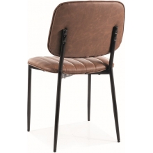 Krzesło z ekoskóry Ben brązowe Signal
