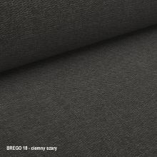 Krzesło tapicerowane na płozie Berry Brego 18 ciemny szary / czarny Signal