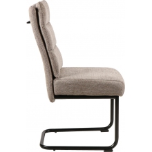 Krzesło tapicerowane na płozie Berry Brego 34 beżowy / czarny Signal