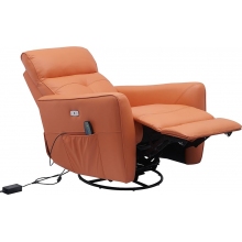 Fotel rozkładany z funkcją masażu Helios pomarańczowy Signal