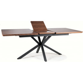 Stół rozkładany loft Logan 160x90cm orzech / czarny mat Signal 2