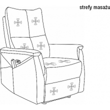 Fotel rozkładany z funkcją masażu Neptun Buffalo 06 szary Signal