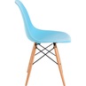 Skandynawskie Krzesło z tworzywa P016W PP jasny niebieski/buk D2.Design do kuchni, jadalni i salonu.