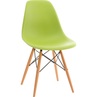 Skandynawskie Krzesło z tworzywa P016W PP zielony/buk D2.Design do kuchni, jadalni i salonu.