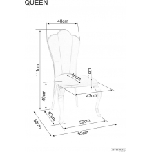 Krzesło welurowe glamour ze złotymi nogami Queen Velvet czarne Signal