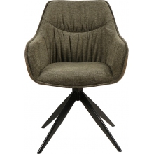 Krzesło fotelowe obrotowe Sempre oliwkowy / czarny mat Signal