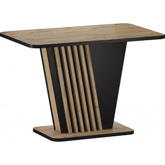 Stół rozkładany na jednej nodze Nevio 125x75cm dąb aristan / czarny Signal