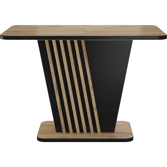 Stół rozkładany na jednej nodze Nevio 125x75cm dąb aristan / czarny Signal