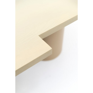 Stół drewniany designerki Object098 140x90cm szaro-beżowy NG Design